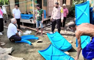 Bhabinkamtibmas Polres HST Terlibat STBM, Warga Diharap Tak Buang Air Besar Sembarangan