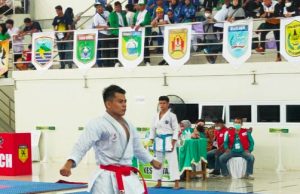 Arena Porprov XI : Dua Karateka HSS Sabet Emas dan Perak Nomor Kata Perorangan Senior Putra