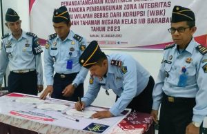 Fakta Integritas di Rutan Barabai, Gusti : Jauhi Perilaku Korupsi, Jaga Marwah Pemasyarakatan