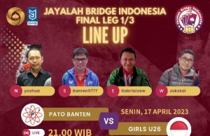 Girls U26 vs PATO Banten di Final Jayalah Bridge Indonesia Dua Invitasi Bridge Online