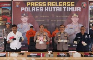 Polres Kutim Amankan Tiga Pengedar Sabu dan BB 124 Gram