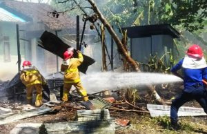 Satu Rumah di Gambah Luar Kandangan Hangus, Orang Rumah Sedang Merebus Air