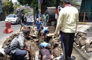 Pipa PDAM Among Tirto Batu di Pertigaan Bendo Pecah, 6.300 Pelanggan Terdampak
