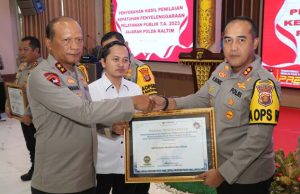 Polres Kutim Raih Penghargaan Kepatuhan Penyelenggaraan Pelayanan Publik