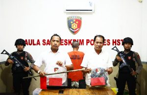 Polres HST Ungkap Perkelahian Dua Saudara di Barabai, Pelaku Diamankan dengan Bukti Anak Mandau