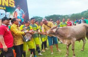 Kandangan U-40 Juara Limapi Cup 2024, Boyong Seekor Sapi, Pj Bupati HSS Tambah Bonus Juara