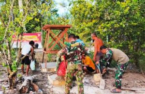 TNI Kodim 1011/Klk Peduli, Bangun Sumur Bor di Kenamit Pulpis, Atasi Air Bersih Masyarakat