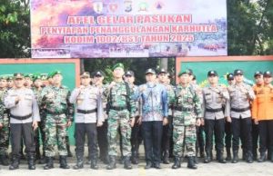 Kodim 1002/HST Gelar Apel Kesiagaan Pasukan, Harus Siap Hadapi Ancaman Karhutla 2025