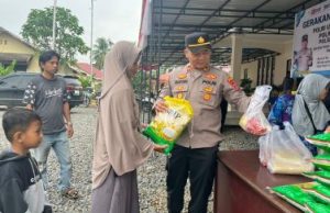 Polsek Muara Wahau Gelar Gerakan Pangan Murah, 150 Warga Rasakan Manfaat