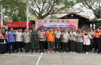 Sekkab Pimpin Apel Simulasi Kluster Logistik Penanggulangan Bencana