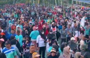 Ribuan Masyarakat Antusias Ikuti Jalan Sehat HUT Kutim ke-26, Sebagian Kecewa Tak Dapat Kupon