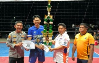 Turnamen Bola Voli Kapolres HST Cup Berakhir, Tim Polres HST Kawinkan Gelar Juaranya