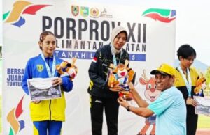 Emas HST Terus Mengalir di Porprov XII, Mujalifa “Manusia Tercepat” Kalsel Lari 100 Meter