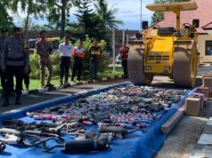 Polres Kutim Musnahkan Ratusan BB