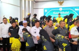 Halalbihalal KONI HST, Bupati Rizal : Evaluasi Bersama Penurunan Peringkat Porprov XII, Yajid Ngaku Prihatin