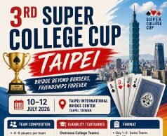 3rd Super College Cup 2026 Digelar di Taipei, Gratis untuk Tim Mahasiswa Luar Negeri