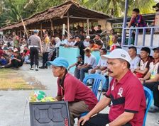 Gabungan Personel Polres HST Diturunkan, Back-up Pengamanan Partai Final Kemboja Cup 18 Palajau